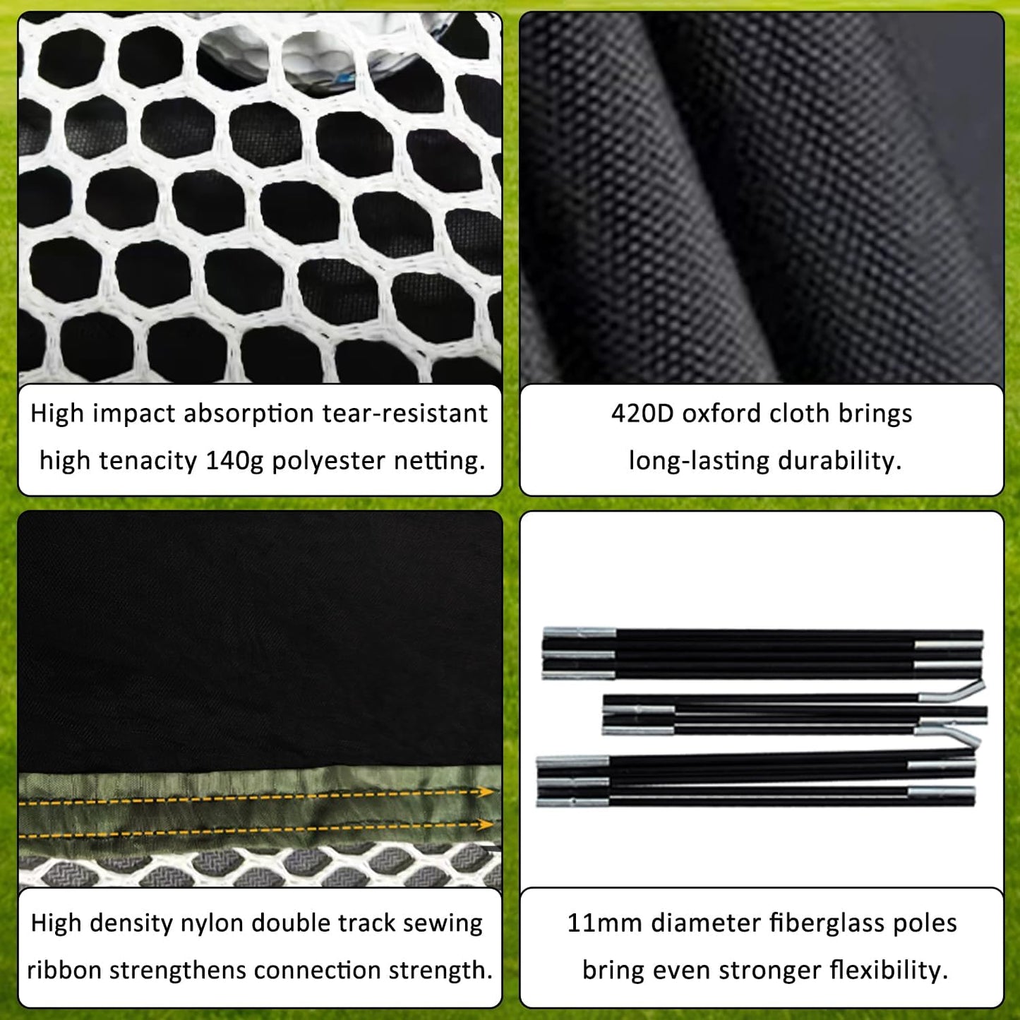 Golf Practice Net Set with Real Balls, Turf Mat, Tees, Hat, Target, and Bag - Available in 10x7ft and 12x7ft for Indoor and Outdoor Use, Ideal Gift for Golf Enthusiasts